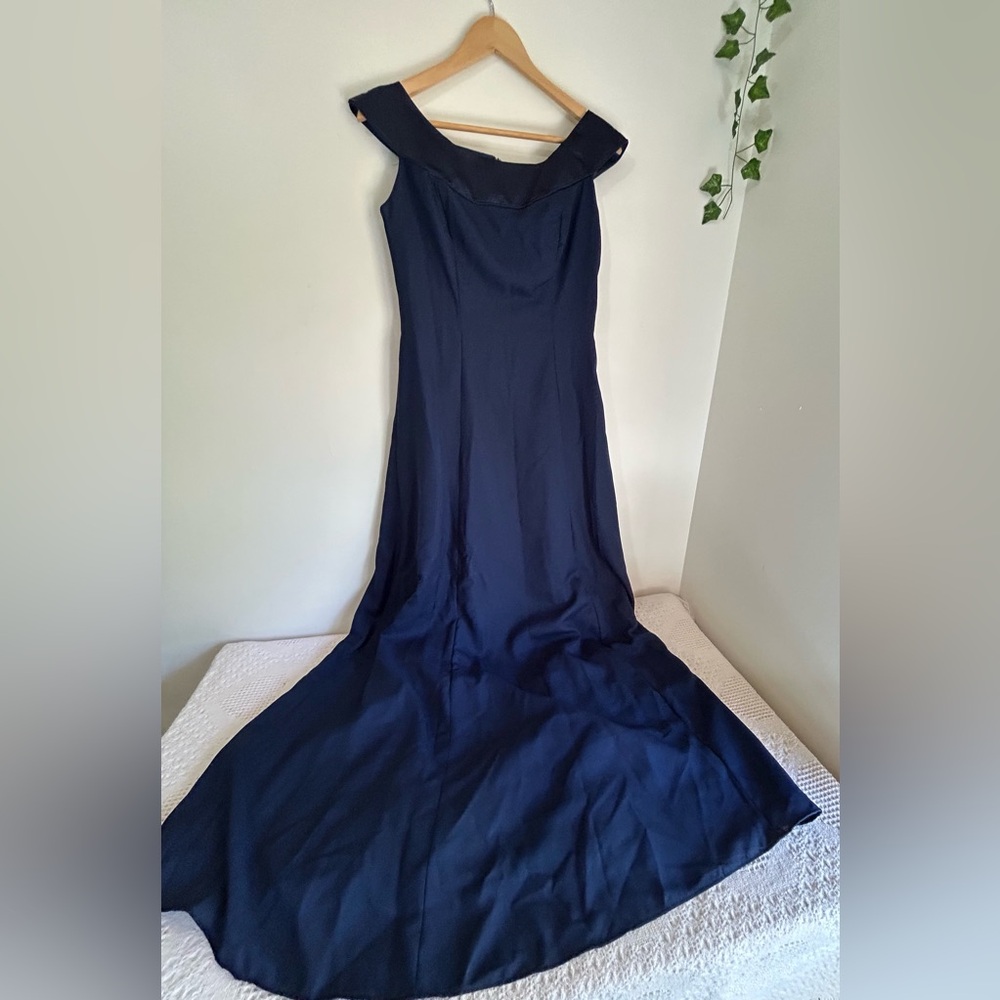 Alfred Angelo Midnight Blue Maxi Dress - Picture 2 of 12